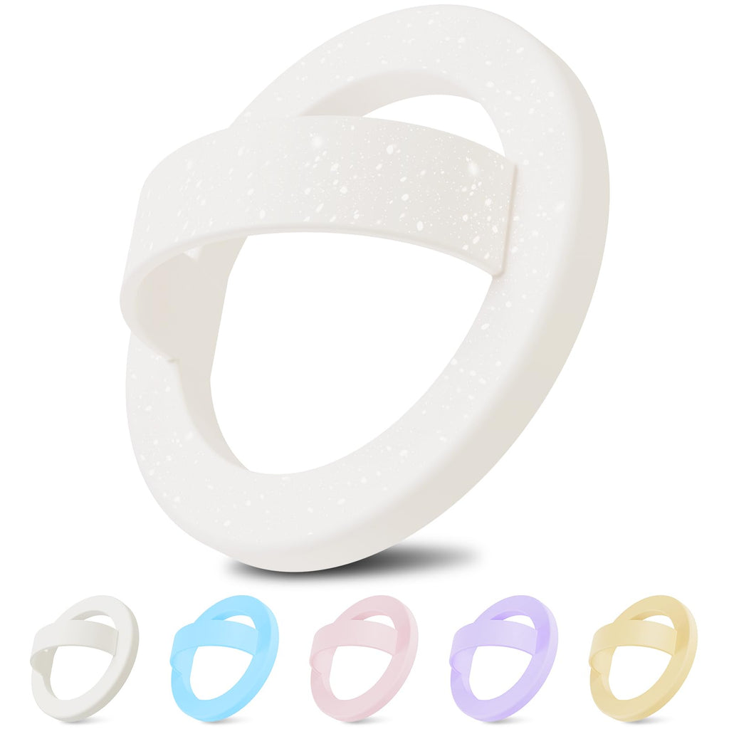 Magnetic Silicone Ring Grip Phone Holder for MagSafe, 360° Rotating Finger Loop, Strong Magnetic Phone Grip, Soft & Lightweight, Compatible with iPhone 17/16/15/14/13/12 Series, Black
