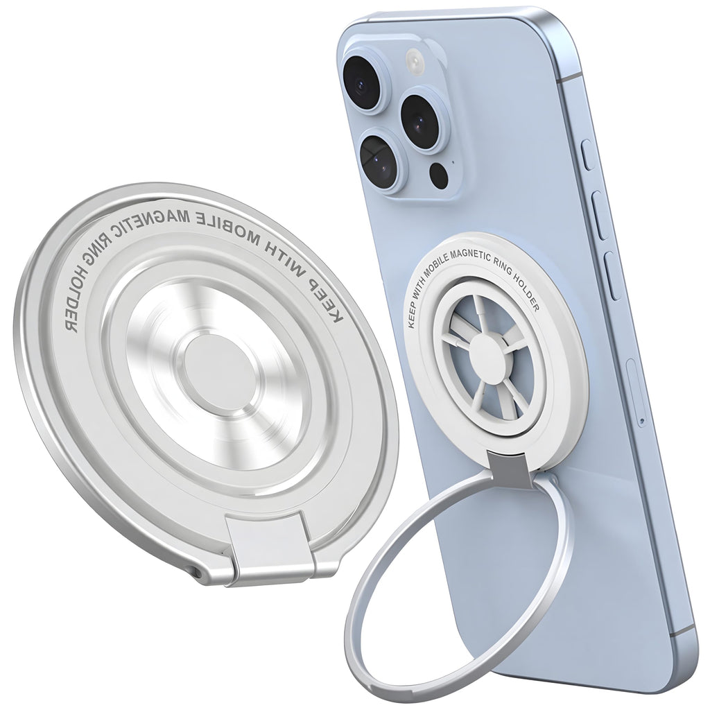 Magnetic Phone Ring Holder for MagSafe, Lucky Wheel Fidget Spinner Phone Grip, Dual Sided Magnets Phone Stand for iPhone /Mag Case, Morandi Aesthetic Kickstand for Gym Travel Stress Relief Accessory