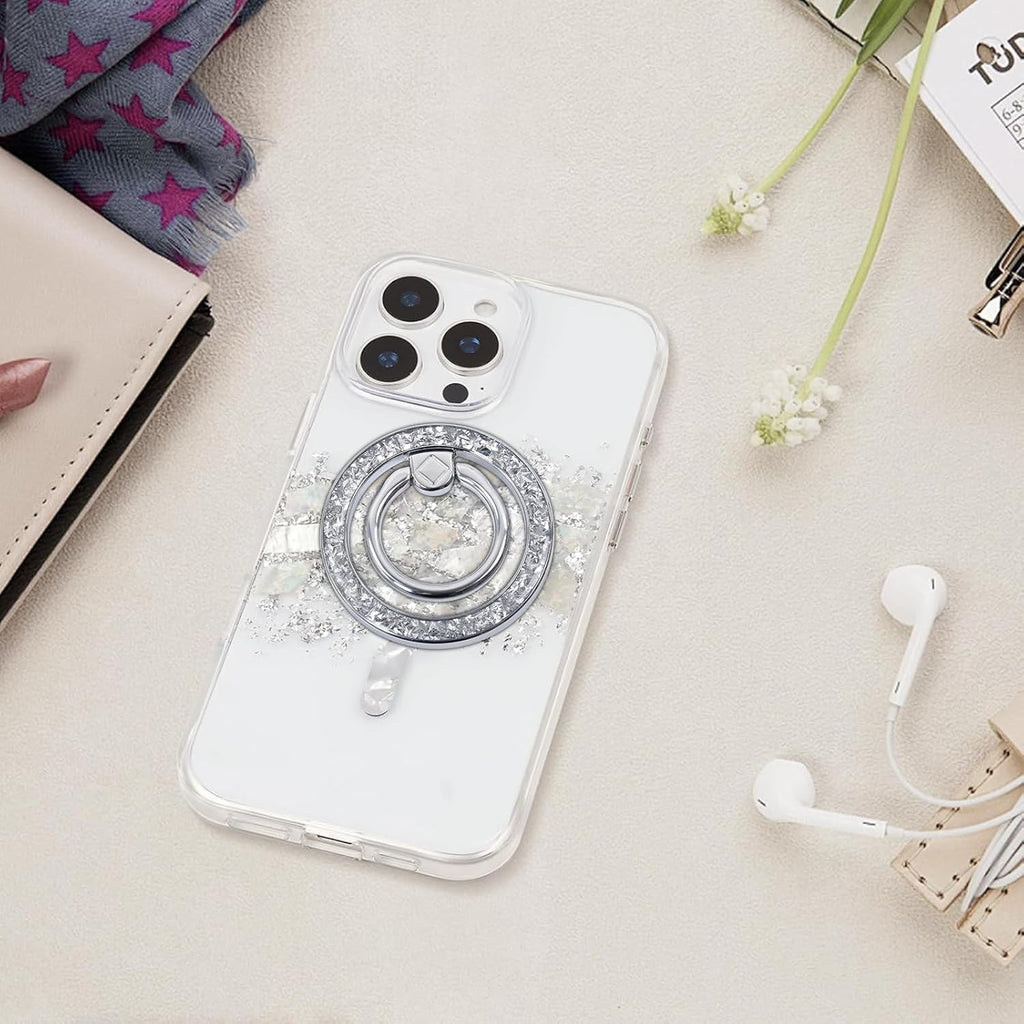Magnetic Phone Ring for MagSafe Grip [Super Magnet] Stylish Twinkle Design Ring Holder Stand, Mag Safe Accessory for iPhone 17/16/15/14/13 Pro Max Plus